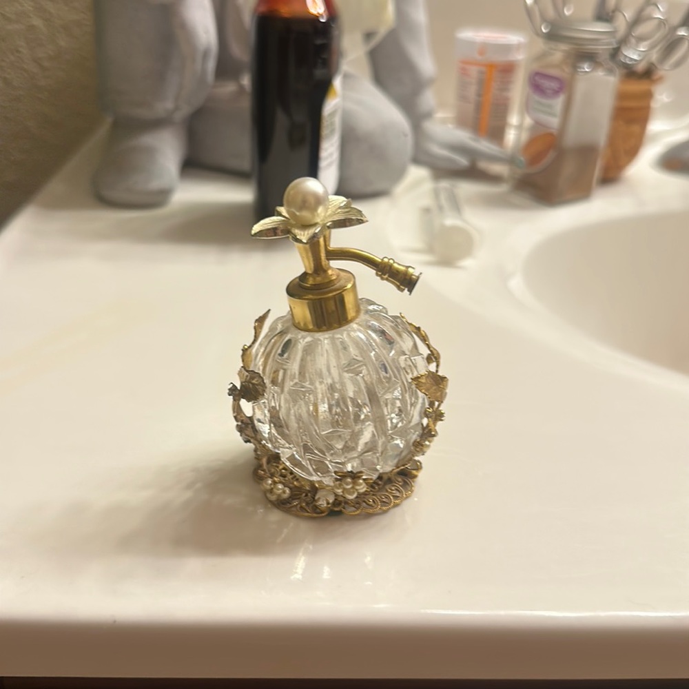 Antique perfume, refillable bottle
